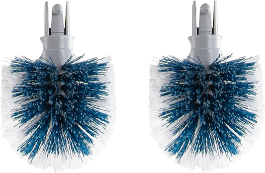 Unger Toilet Brush Replacement Heads, 2 Pack, Bathroom Cleaning Supplies, Hygienic and Durable Scrubber with Non-Scratch Bristles, Scrub Hard-to-Reach Areas