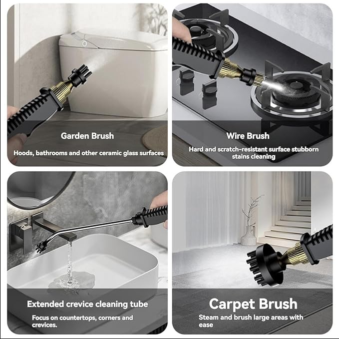 Handheld Steam Cleaner, 2500W High Pressure Multi-Surface Steam Cleaner for Home Use, Car Steamer For Cleaning Auto Detailing Kitchen Floors Tools