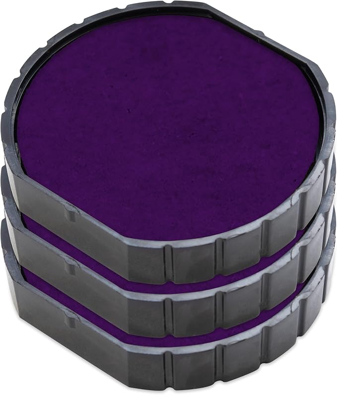 E/R30 Replacement Pad Compatible for 2000 Plus Printer R30 - Water Based - Pack of 3 - Purple