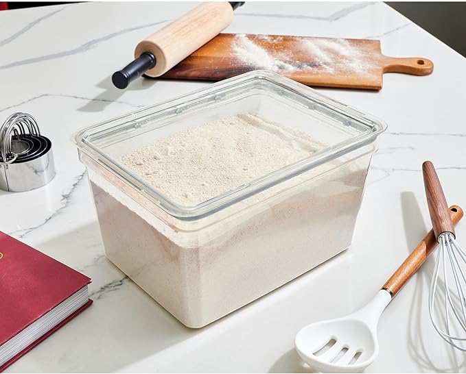 iDesign Large Tall Dry Goods Storage Bin, The Fresh Collection – 7.85” L x 10.85” H x 6” W, Clear Bin