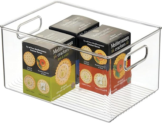 iDesign Recycled Plastic Pantry Storage Bin – Linus Collection - Clear