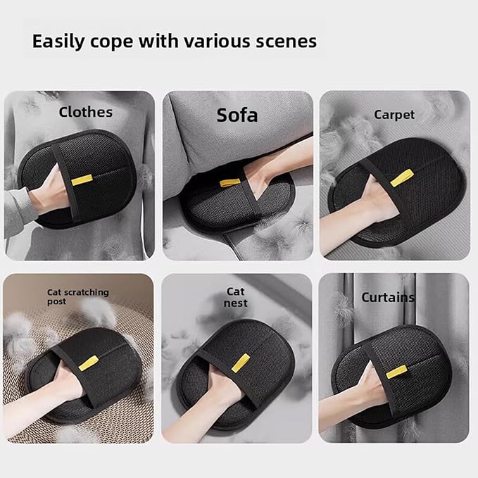 Pet Hair Removal Glove for Cats & Dogs 2025 New Electrostatic Pet Hair Remover Glove, Washable Reusable Animal Fur Removal Tool for Clothing, Couch, Carpet, Car Seat