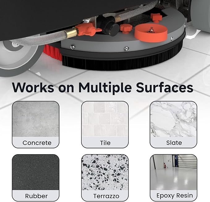 Micro Ride-On Floor Scrubber Dryer Kit, 22" Clean, 25 Gal, up to 55,000 ft²/h, Lithium Battery, Fast Charge, All Parts, Commercial Floor Cleaning for Daily Maintenance in Airport, Mall, School