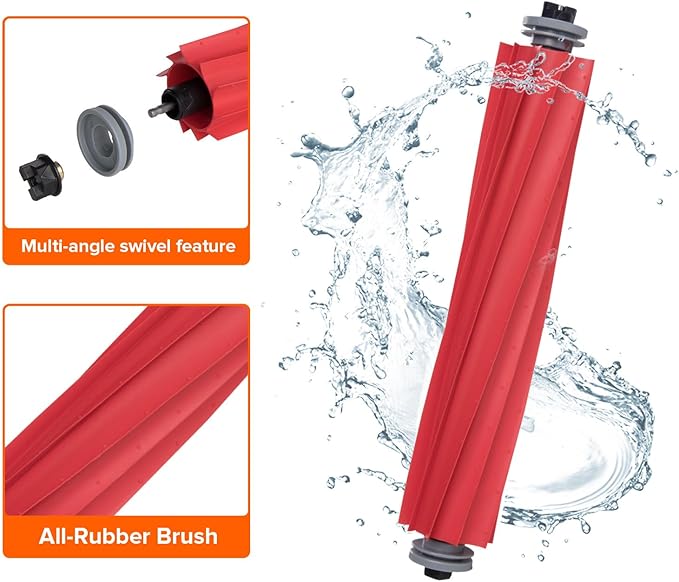 roborock QV 35A Robot Vacuum and Mop with All-Rubroborock QV 35A Robot Vacuum and Mop with All-Rubber Main Brush, 8000Pa Suction, Upgraded from Qrevo Sber Main Brush