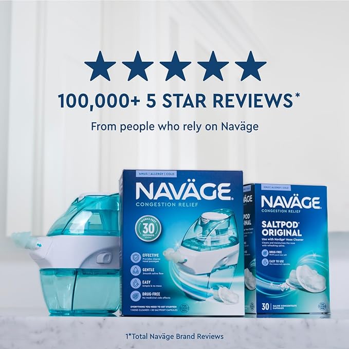 Navage Countertop Caddy - Storage Caddy Organizer for The Navage Nasal Irrigation System - 3-Tier Nose Cleaning Supplies Organizer with Detachable Tray - Plastic Caddy Only - Nasal Care Accessories