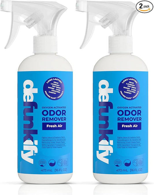 Fabric Freshener Spray, 32oz. 'Fresh Air' Odor Remover Spray. Shoe Deodorizer, Carpet Deodorizer, Odor Eliminator for Strong Odors Cleaning Supplies. ProvenSafe™ Fabric Freshener for Sensitive Gear