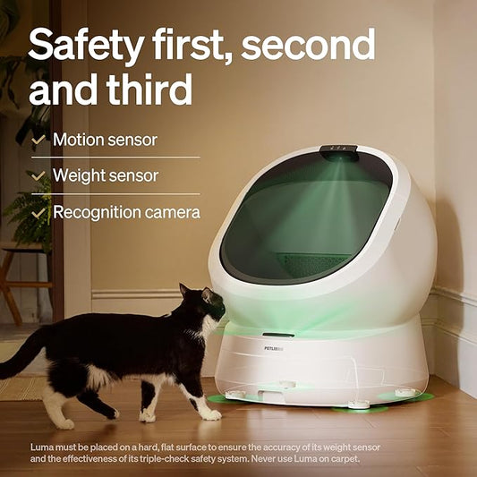 PETLIBRO Luma Automatic Cat Litter Box AI Camera Waste Analysis, Triple Safety Protection Self Cleaning Litter Box, Odor Control in-App Usage Tracking, Open-Top Multi-Cat Recognition LitterBox