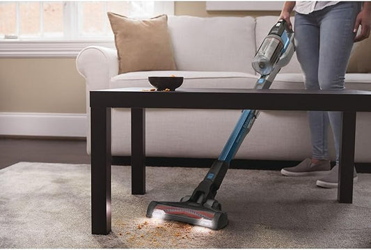 BLACK+DECKER Cordless Vacuum, Powerseries Extreme, Stick Vacuum Cordless Rechargeable, Interchangeable Floorhead with Crevice Attachment, 3 Speed Control, Lightweight, Blue (BSV2020G)