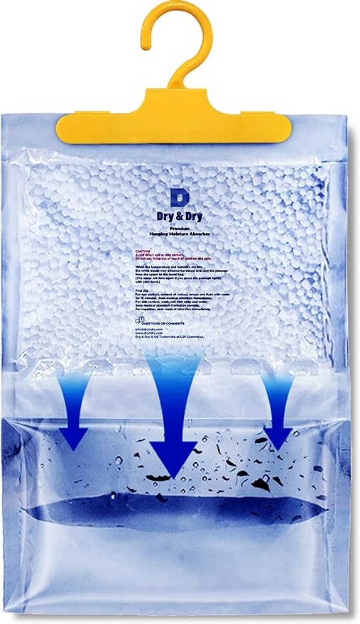 Dry & Dry 35 Pack[14 OZ] Premium Moisture Absorbers Dehumidifiers for Home Dehumidifier for Basement Dehumdifiers for Bedroom Small Dehumidifiers - Dehumidifiers Moisture Absorber