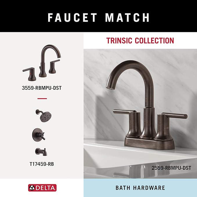 Delta 759240-RB Trinsic 24 in. Wall Mount Towel Bar Bath Hardware Accessory in Venetian Bronze