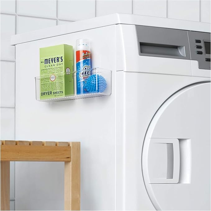 iDesign AFFIXX Plastic Wall Mount Organizer for Kitchen, Bathroom, Office, Bedroom, Garage, Craft Room, 3" x 11" x 3.25", Clear
