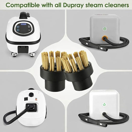 10 Pack Brass Brushes Compatible with Dupray Steam Cleaner, Brass Cleaner, Steam Clean Brush Head Attachments, Wire Brushes for Cleaning, Multi Surface Cleaning Accessories