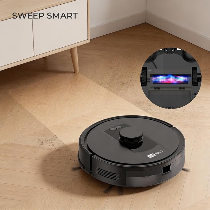 Robot Vacuum and Mop Combo, 10Kpa Robotic Vacuum Cleaner, 150 Min Max, Customized Cleaning, Multi-Floor Mapping, WiFi/Alexa/APP, Ideal for Hard Floors, Carpets & Pet Hair, Self-Charge (3620)