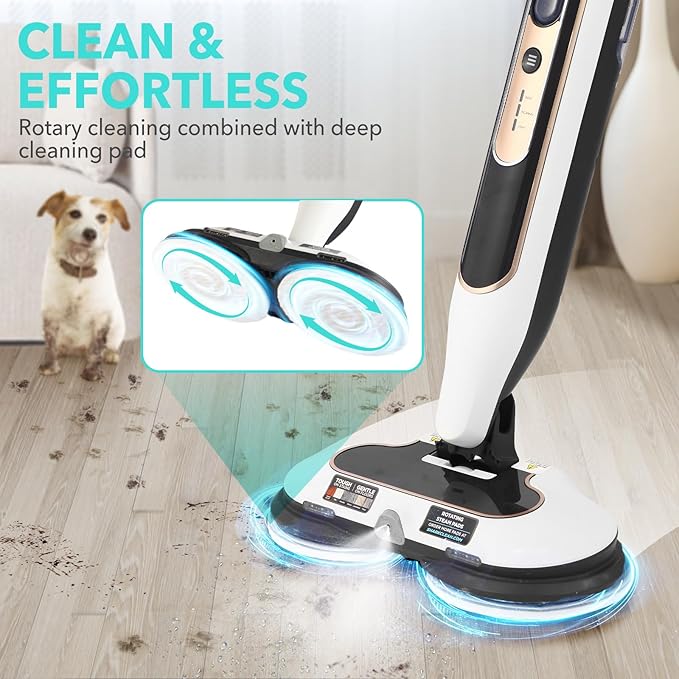 S7000 Magic Sponge Eraser Steam&Scrub Mop Pads Kit for Shrak,S8201 S8001 S7001 S7201 S7000AMZ S7005 S7020 S7001C All-in-One Hard Floor Steam Mop (6White)