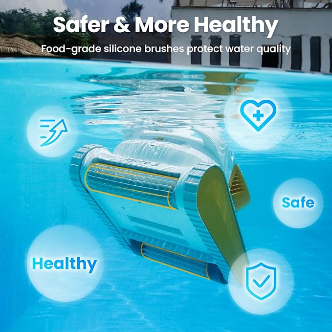 2025 Chasing Hydro 3 Robotic Pool Cleaner for Inground/Above Ground Pools, 150W Cordless Pool Vacuum, Max 200min Runtime, 4.1L Filter Basket, Auto Waterline/Wall Cleaning, Max 1076 sq.ft Coverage