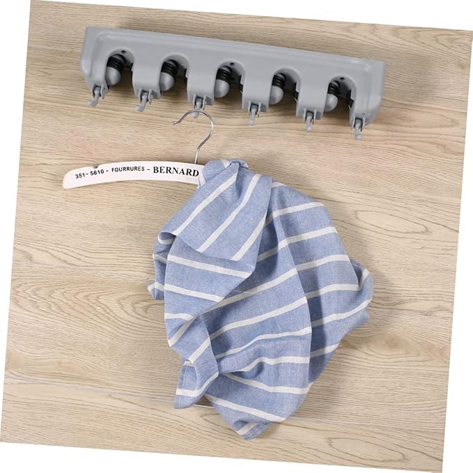 Garneck Ball Slots Hooks Mop Broom Holder Wall Mount Storage Rack Broom Rack for Garage Kitchen Cleaning Tools