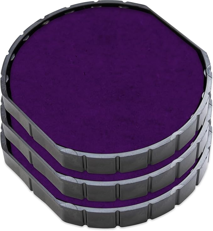 E/R45 Replacement Pad Compatible for 2000 Plus Printer R45 - Water Based - Pack of 3 - Purple