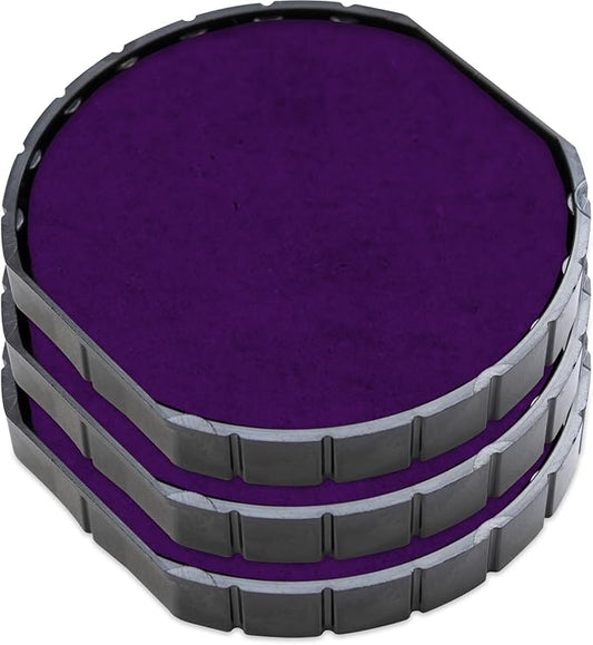E/R45 Replacement Pad Compatible for 2000 Plus Printer R45 - Water Based - Pack of 3 - Purple
