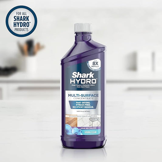 Shark Hydro Multi-Surface Concentrate with Odor Neutralizing Technology, Formulated for Use in All Shark Hydro Wet & Dry Cleaners, Use on Sealed Hardwood, Tile, Laminate, & Stone, 16oz, WWCM16