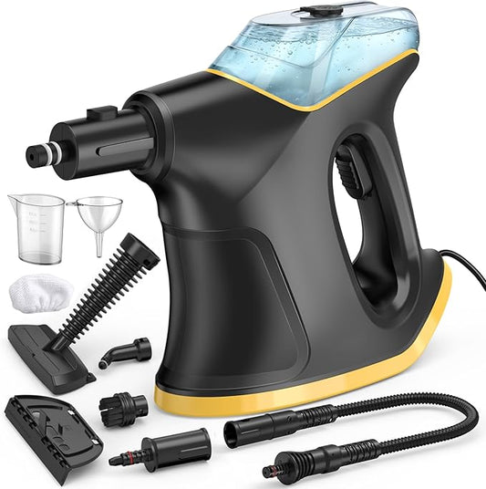 10S Instant Heat Steam Cleaner for Home with Constant Spray & Safety Lock, Natural & Pressuried Steamer for Deep Cleaning, Multipurpose Handheld Steam Cleaner with 9 Tools for Car/Kitchen/Grease/Tiles