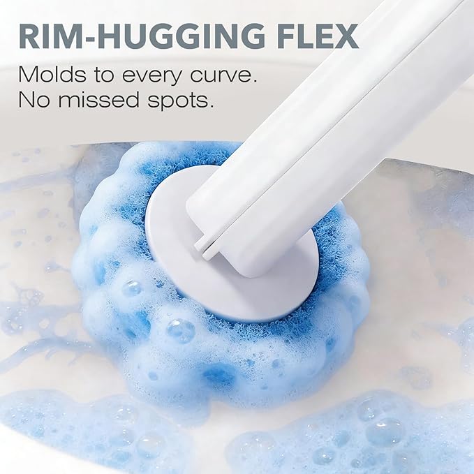 2-Pack Disposable Toilet Brush & Wand Kit, Wall-Mounted Auto-Closing Caddies with 60 Refills, Deep Cleaning System with Pre-Loaded Scrubber for Rust & Hard Water - Mess-Free Modern Design