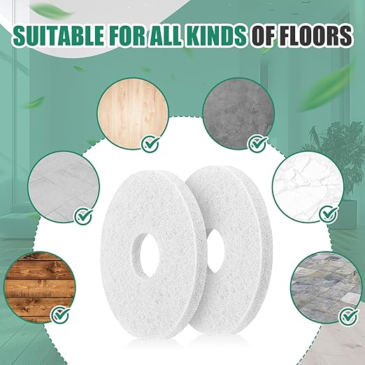 5 Pcs 12" Cleaning Orbiter Pads Commercial Floor Buffer Pads Hardwood Floor Maintenance Scrubber Polisher Cleaning and Stripping for Orbiter Machine (White)