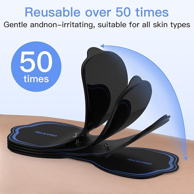 Wireless TENS Unit Electrode Pads Combo Set – 8-Pack Multi-Size Electrodes, Reusable & Latex-Free Replacement Pads for Wireless TENS Units, 3.5mm Snap Connectors (for Multi-Site Pain Relief)
