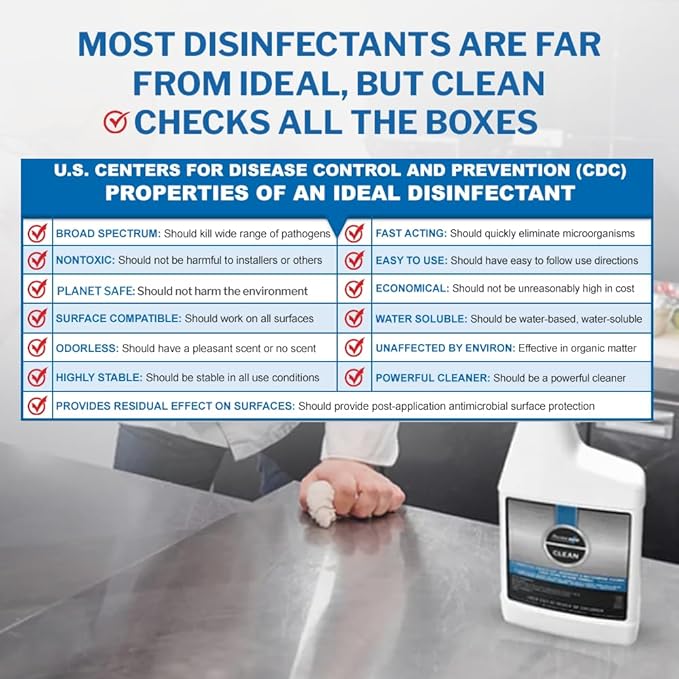 PermaSafe CLEAN 1-Step Disinfectant, Deodorizer & All-Purpose Cleaner; Soft, Hard & Food Surface Sanitizer; Kills 99.9% of Bacteria, Viruses, Molds, and Fungi - Child, Pet, Planet & All Surface Safe