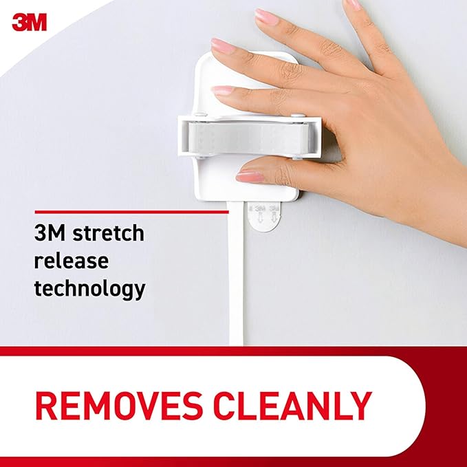 Command Broom Grippers, 2 Hangers and 4 Strips, Damage-Free Mop and Broom Holder Wall Mount, Household Cleaning Tool Organizer for Kitchen, Laundry Room, Closet, Holds up to 4 lb