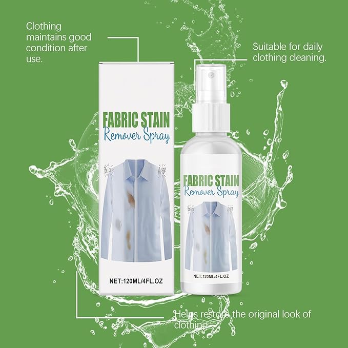 Stain Remover For Clothes, Scented Cleaner Spray, 120ml, Fabric Cleaner, Clothing Spray, Fast Acting Cleaning Formula, For Wine, Coffee, Juice, Dirt, Everyday Laundry Use