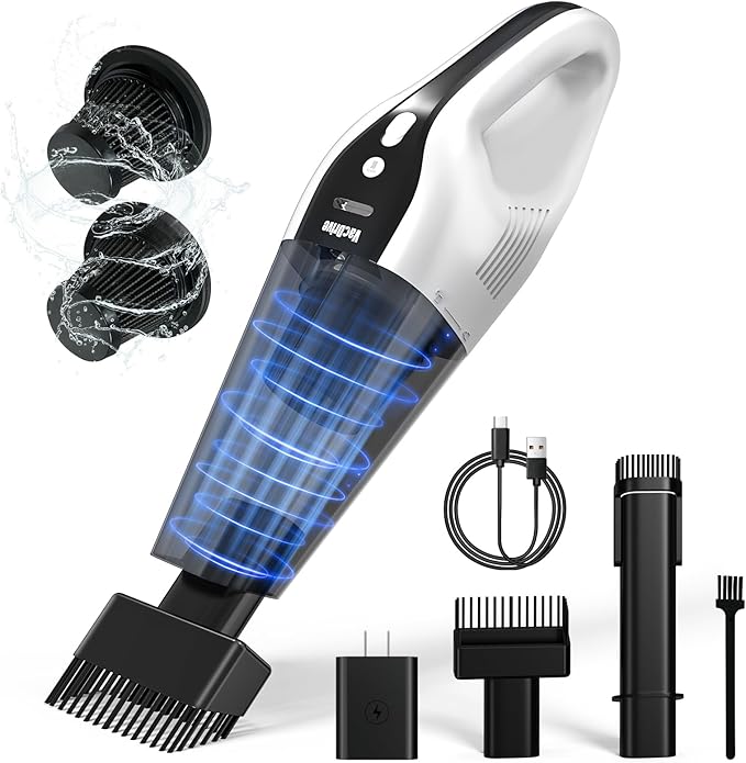 Car Handheld Vacuum Cordless Car Vacuum Cleaner for Drivers, Office, Home & Pet Hair, with True Brushless Motor, Ultra-Strong Suction, Large Battery & Big Dust Cup, Type-C Fast Charging