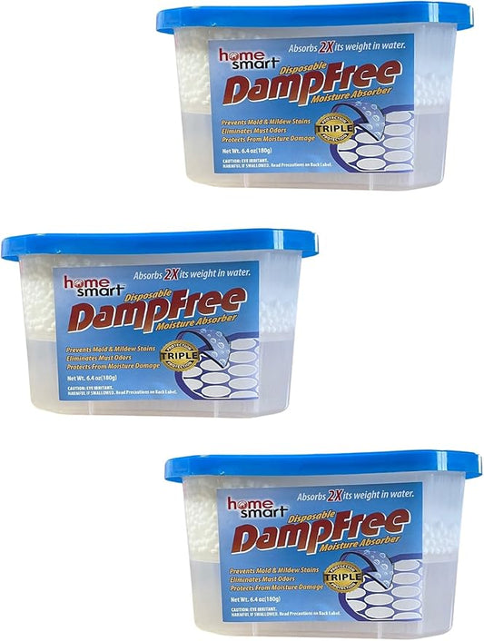 Moisture Absorber & Humidity Eliminator – Disposable Dehumidifier for Closets, Basements, Bathrooms & RV – Damp Rid Style Odor Remover, Mold & Mildew Prevention for Home Storage (Pack of 3)