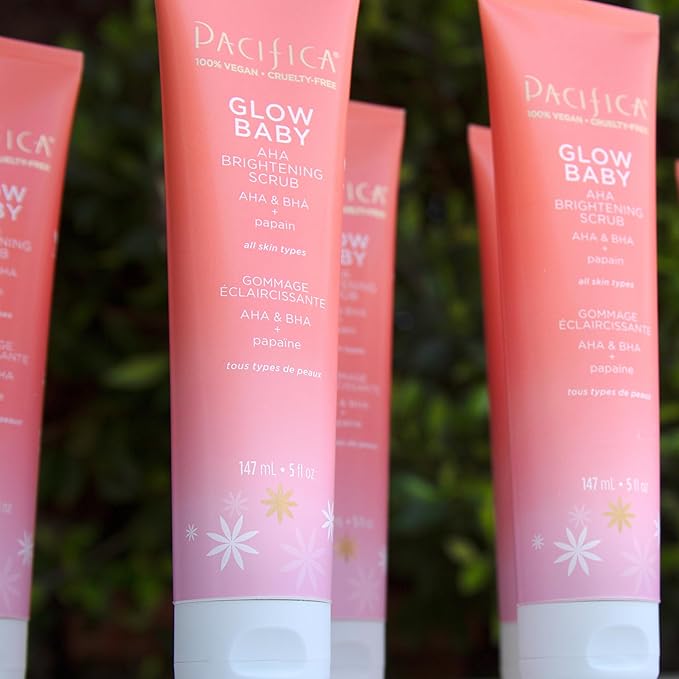 Pacifica Glow Baby Super Lit Enzyme Scrub, Unclogs Pores & Dissolves Skin Impurities, For All Skin Types, Vegan & Cruelty-Free, 4 Fl Oz