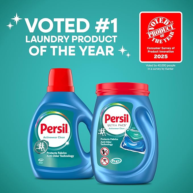 Persil Ultra Pacs Activewear Clean Laundry Detergent, 32 count