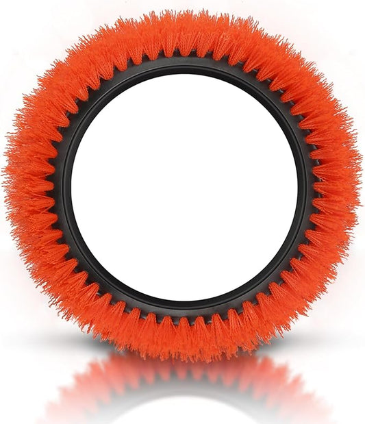 237047 Orange Commercial Tile and Resilient Floor Scrub Brush Replacement for Oreck Commercial ORB550MC, ORB600MW and ORB700MC Floor Machines, Heavy-Duty Brush, 10.5 in. Diameter