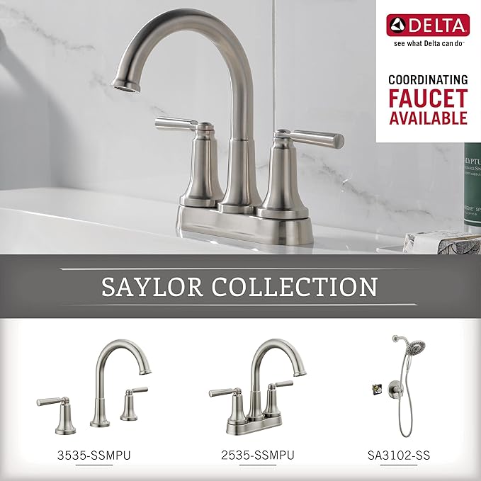 Delta Saylor (1-Pack) 24'' Towel Rack for Bathroom Stainless Steel Towel Bar for Bathroom Wall Towel Holder Rod Wall Mounted 73524-SS