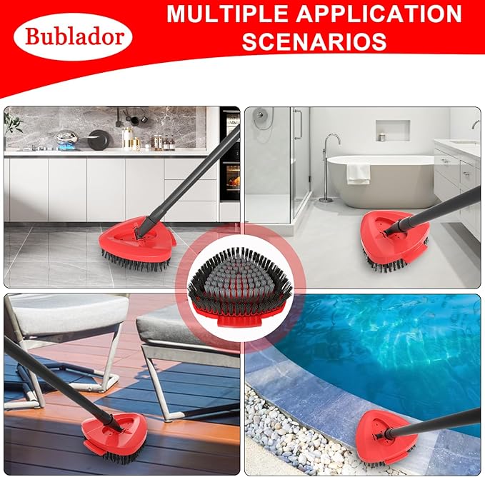 Scrubber Mop Replace Head Compatible with O Cedar EasyWring 1 Tank,Spin Replacements Heads,Scrub Brush Attachment for Bathroom,Kitchen and Various of Hard Floors