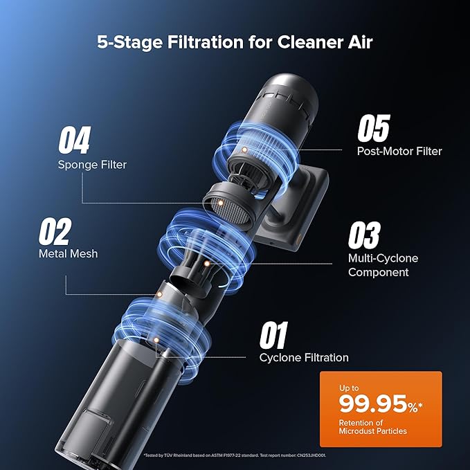 roborock H60 Hub Ultra Cordless Vacuum Cleaner with Auto-Empty Dock, Upgraded 210AW Suction Stick Vacuum Cleaners for Home and Pet Hair, 90-Min Runtime, Anti-Tangle Brush, 140° LED Dust Detection