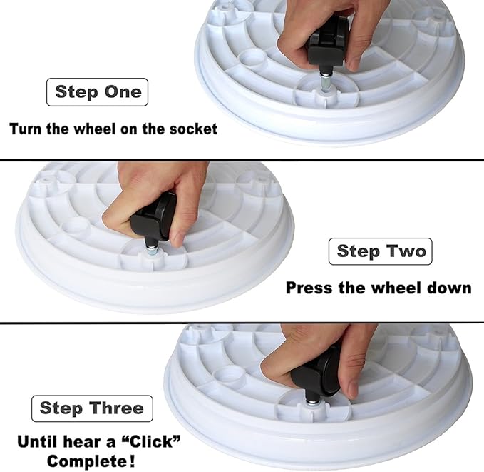 2 Pack of Plant Stand Rolling Caddy with Wheels, Movable Flower Plant Pot Pallet, Indoor Outdoor Planter Tray Dolly, White