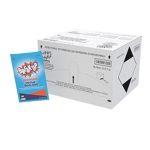 Diversey CBD991209 Break-Up Professional Fryer Boil-Out, Food Grade Degreaser & Cleans Deep Fryers, Kettles, Grates & More, Citrus Scent, Concentrate Liquid, 2-Ounce Packets (Pack of 36)