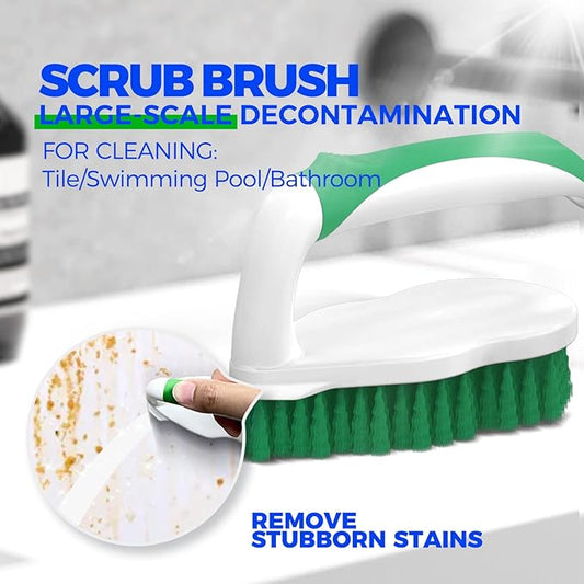 Holikme 7 Pack Deep Cleaning Brush Set, Scrub Pads with Scraper Tip for Pool Walls, Bathroom, Grout, Floor, Bike, Tub, Shower, Kitchen Surface (Green)