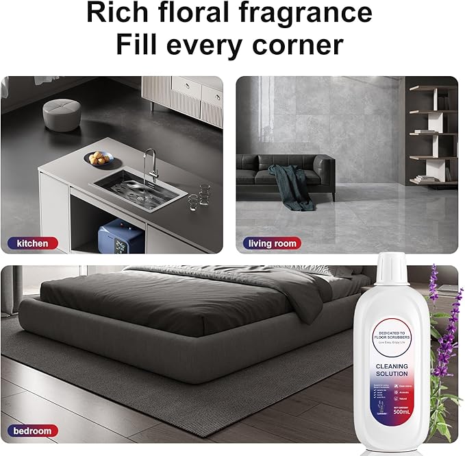 Floor Cleaning Solution Compatible With Tineco, Deep Cleans for Multiple Hard Floors, Suitable With All Robot Vacuums with Mopping and Cordless Wet/Dry Vacuum Mop Cleaner (Lavender 1 Bottle)