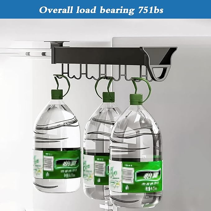 20in Wall Organizer for Brooms and Mops Pull Out Broom Holder with 12-20 Hooks Multifunctional Slide Broom And Mop Storage, Hanging Garage Storage Rack (Size : 51