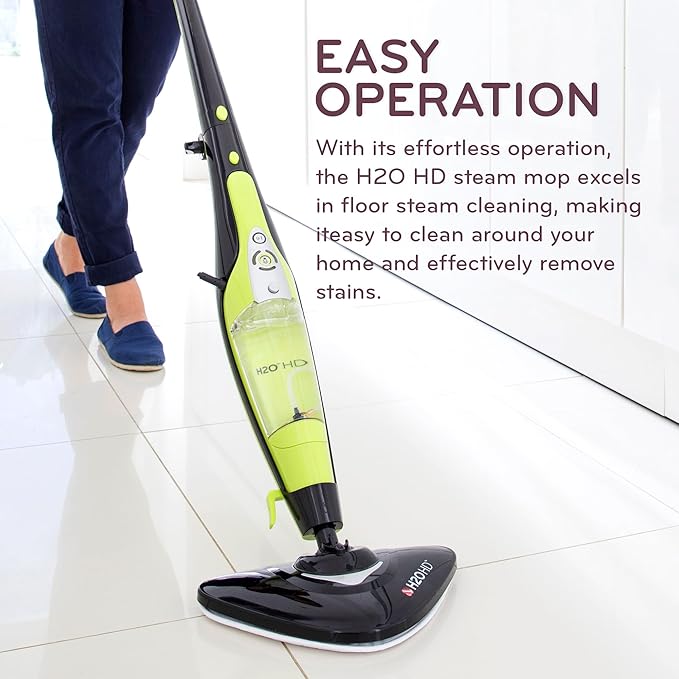 H2O HD 3-in-1 Steam Mop & Handheld Steam Cleaner – Carpet Cleaner, Grout Tools, Chemical-Free, Lightweight & Compact, 1500W, 450ml Tank, Variable Settings