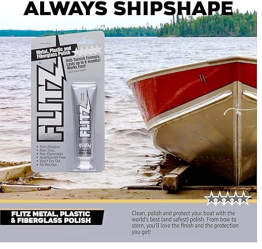 Flitz Multi-Purpose Metal Polish Paste - 1.76oz Tube of USA-Made Chrome Polish - Works on Stainless Steel, Aluminum, Plastic, Jewelry and Cars - Non-Abrasive Cleaner & Rust Remover (80 Pack)