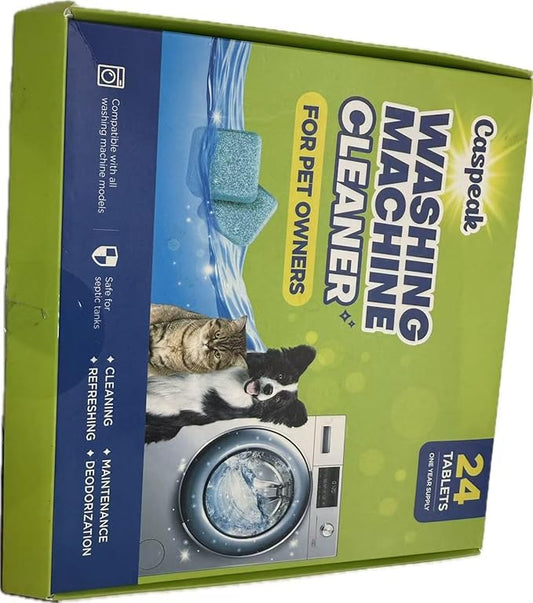 Deep Cleaning Washing Machine Cleaner Tablets, No More Odor & Pet Fur Washing Machine Cleaning Tablets, Washer Cleaner For HE Top Front Load, Septic Safe, 24 Counts/1 Year Supply