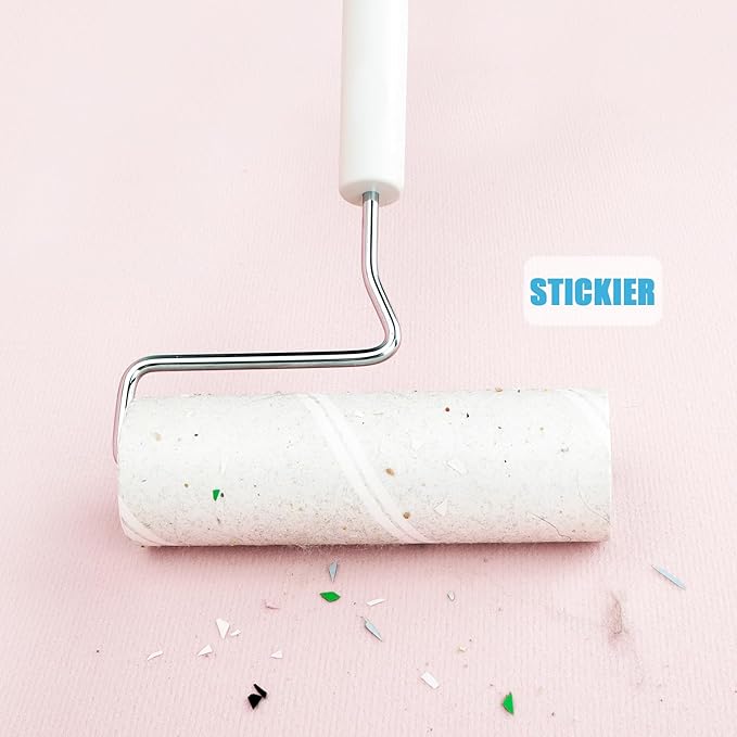 6.3 inch Large Lint Roller Refills Compatible with All Standard 6.3'' Wide Lint Rollers for Pet Hair, 50% Stickier, 60 Sheets per Refill, Pack of 6 Refills, 360 Sheets Total