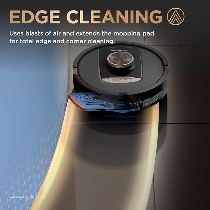 Shark Robot Vacuum & Mop Combo, PowerDetect NeverTouch Pro, Self-Emptying, Self-Refill with Self-Clean Pad Wash & Dry, 60-Day Capacity, 30-Day Refill Tank, RV2820ZE (Renewed)