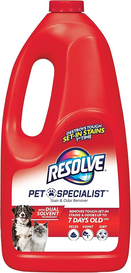 Resolve Pet Specialist Carpet Cleaner, Stain Remover and Odor eliminator, Floor and Upholstery Cleaner, refill for trigger, 60 oz
