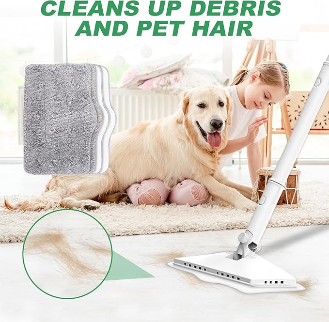 GreeSuit Microfiber Steam Mop Pads Compatible with ACHTFACH Steam Mop, Washable & Reusable Microfiber Steam Mop Cloth for All Types of Surfaces